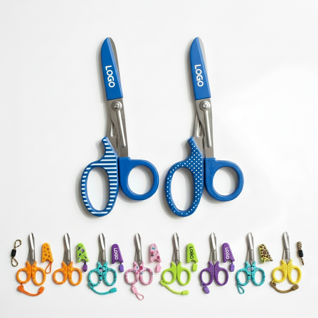 Multi-Color Blunt-Tip Trauma Shears with Safety Edge