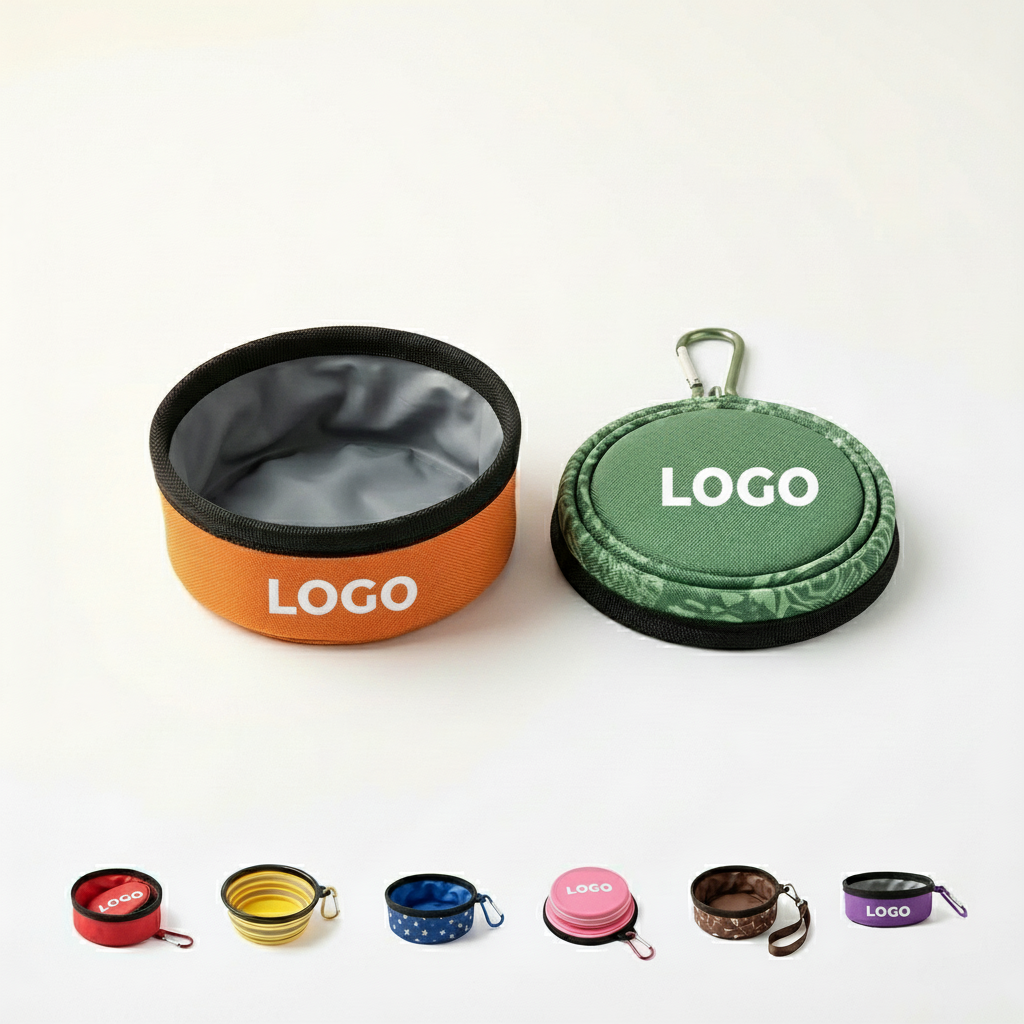 Portable Oxford Travel Dog Bowl - Collapsible, Waterproof Pet Food & Water Dish