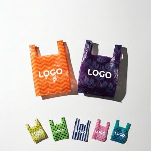 Standard Plastic Shopping Bags with Integrated Handles for Retail and Events