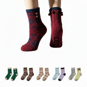 Cozy Knit Socks with Decorative Accents