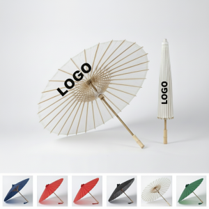 Custom Logo Traditional Paper Umbrella with Bamboo Frame