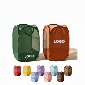 Collapsible Laundry Hamper with Heavy-Duty Handles and Side Pocket